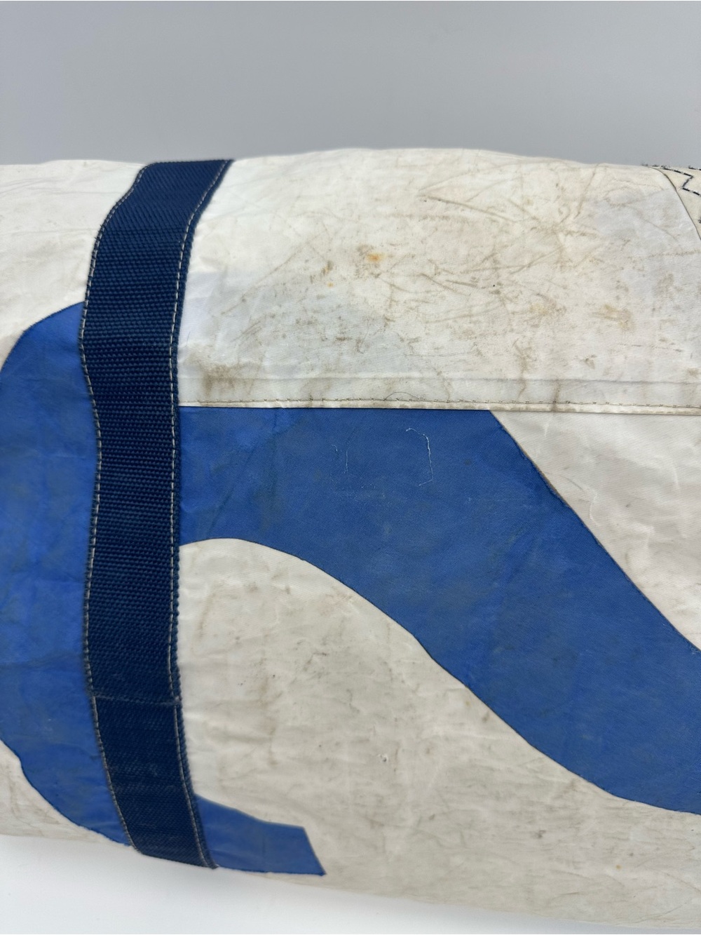 Navy & White Sailcloth Duffel Bag - Picture 10 of 16